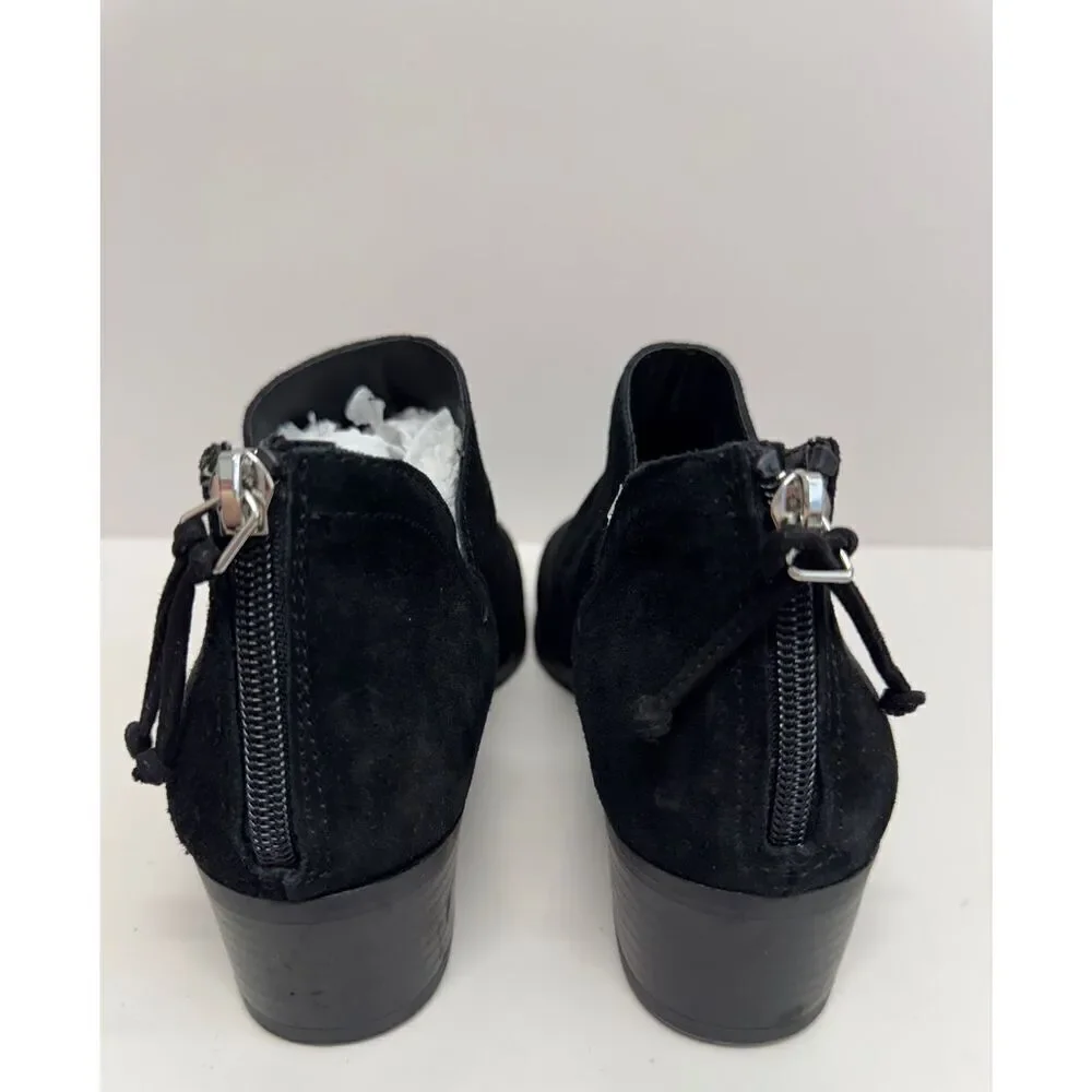 Kenneth Cole Reaction Ankle Boots Size 8 Womens Black‎ Leather Block Heel NEW